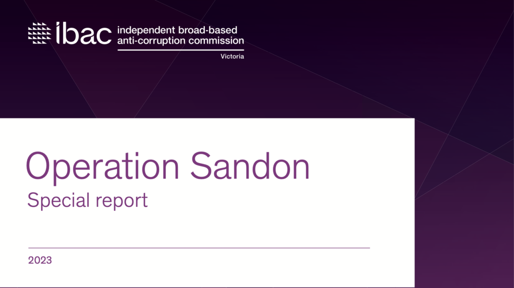 Cover of the Sandon special report.